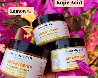 Gurkmeja Kojic Ljusgörande Skummande Body Scrub med Citron och Honung