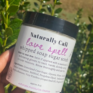 Love Spell Whipped Sugar Scrub: Exfoliating Body Soap