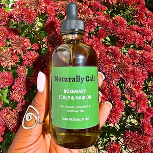 Rosemary Hair Thickening Oil with Sage, Organic Vegan Formula, Thinning Hair