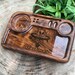 Okie Classic custom name luxury walnut wood Rolling Tray set & epoxy inlay Stoner gift laser engraved lighter holders lifetime easy clean, 