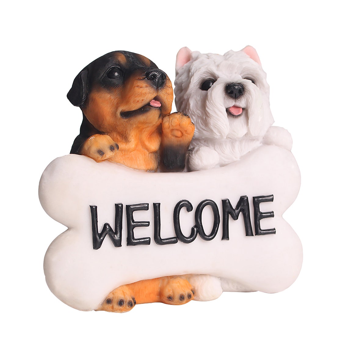 Dogs Garden Decor Lawn Ornament Dogs Greeter Statue Etsy