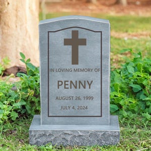 Personalized Human Memorial Stone，Big Size Grave Markers For Cemetery Headstone Gravestone Tombstone Monument Garden Stone For Pet Dog Cat