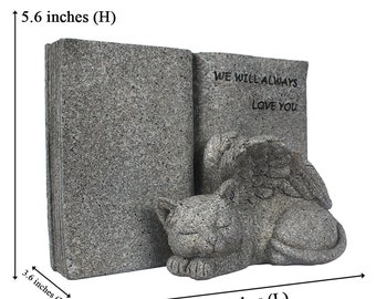 Statua Angelo Gatto Per Memoriale Animali - In Resina, 11.7x6.1x5.8 Cm, Per Giardino O Casa - Foto 10