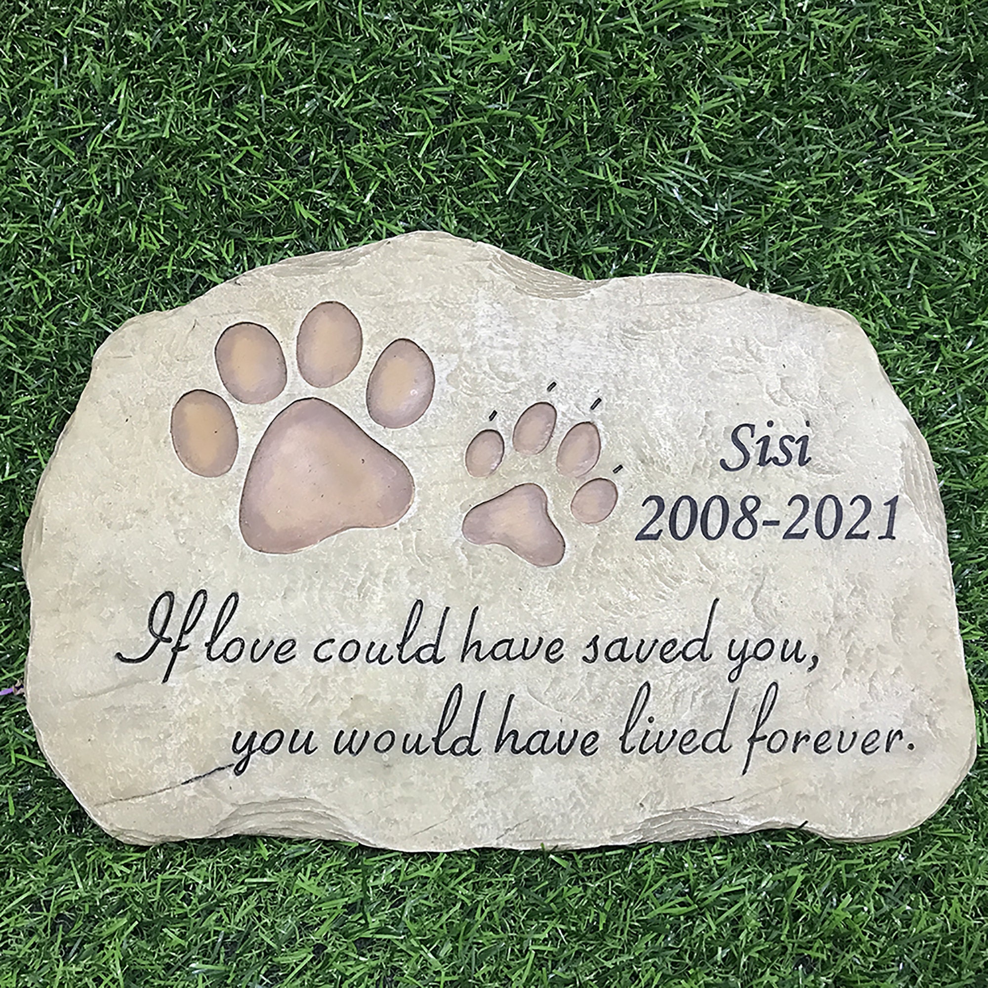 Personalized Pet Memorial Stones Dog Paw Prints Grave Markers Etsy UK