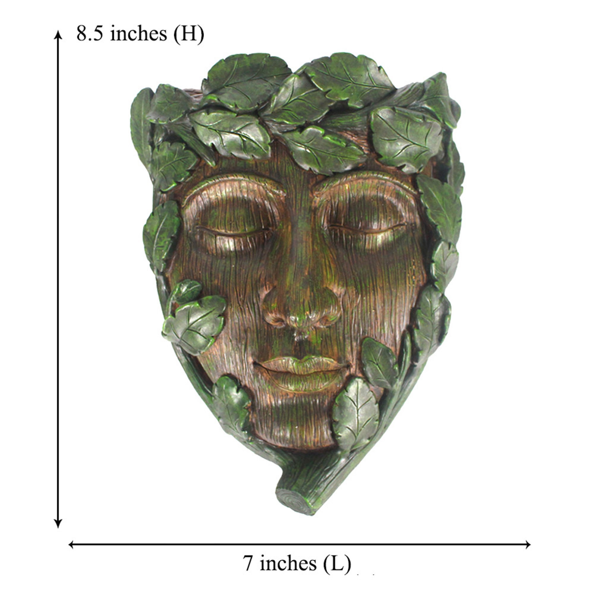 Green Man Tree Face Sculpture Garden Planterdecor Whimsical Etsy