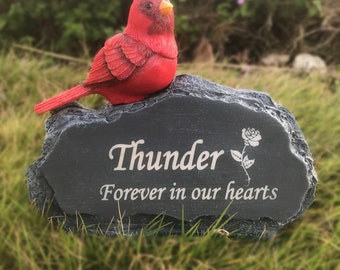 Personalized Memorial Garden Stone, Sympathy Gift for Pet, Lovers, Animals So On, Indoor/Outdoor Customized Memorial Rack, Decorative Stone