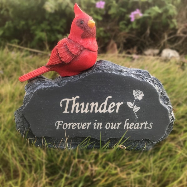 Personalized Memorial Garden Stone, Sympathy Gift for Pet, Lovers, Animals So On, Indoor/Outdoor Customized Memorial Rack, Decorative Stone