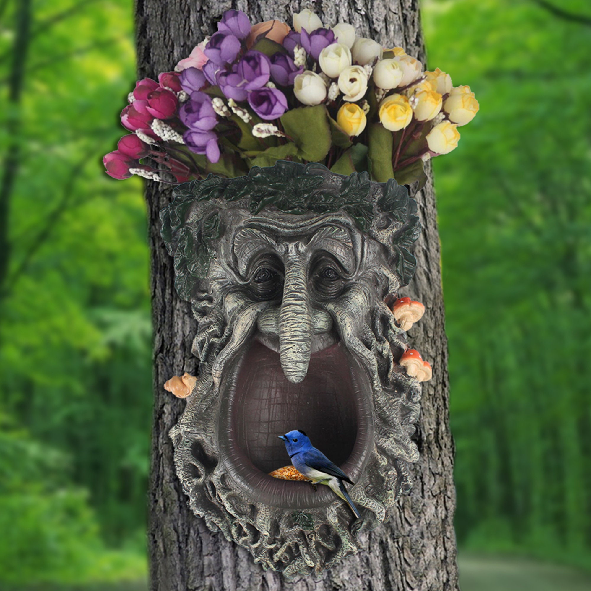 Wise Old Tree Fairy Garden Miniature Tree Old Man Face 