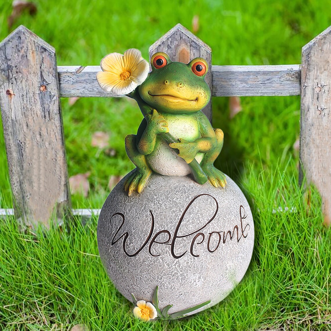 Frog Statue Garden Decor Lawn Ornament Frog Statue on Etsy