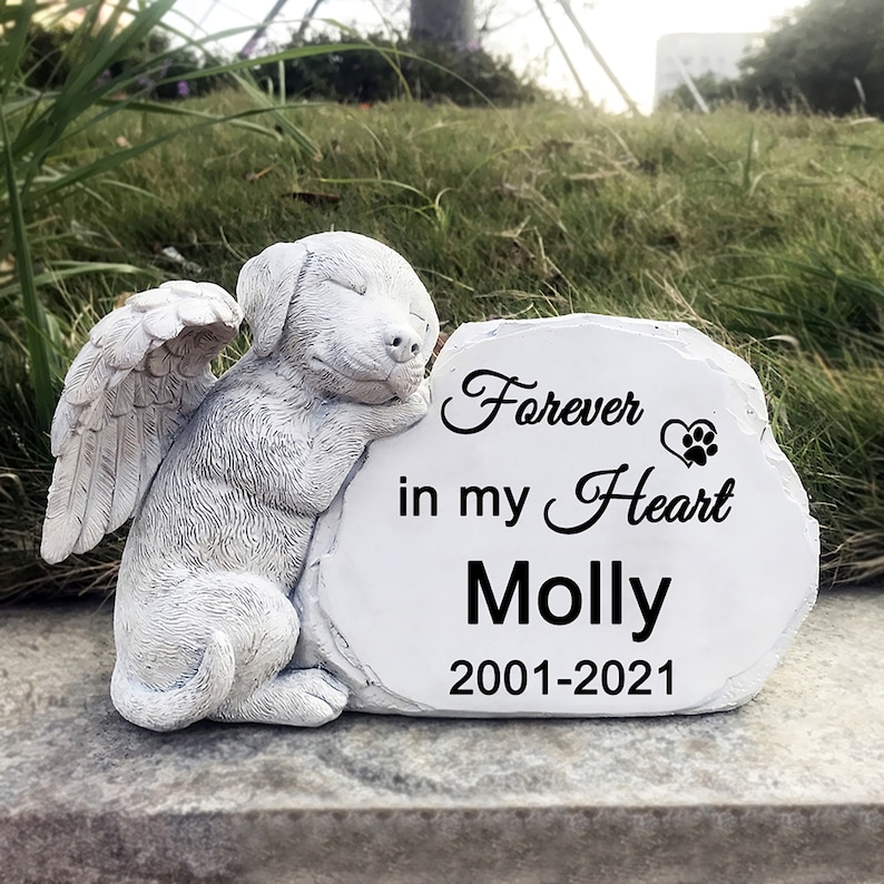 Personalized Dog Angel Pet Memorial Grave Marker Tribute Etsy