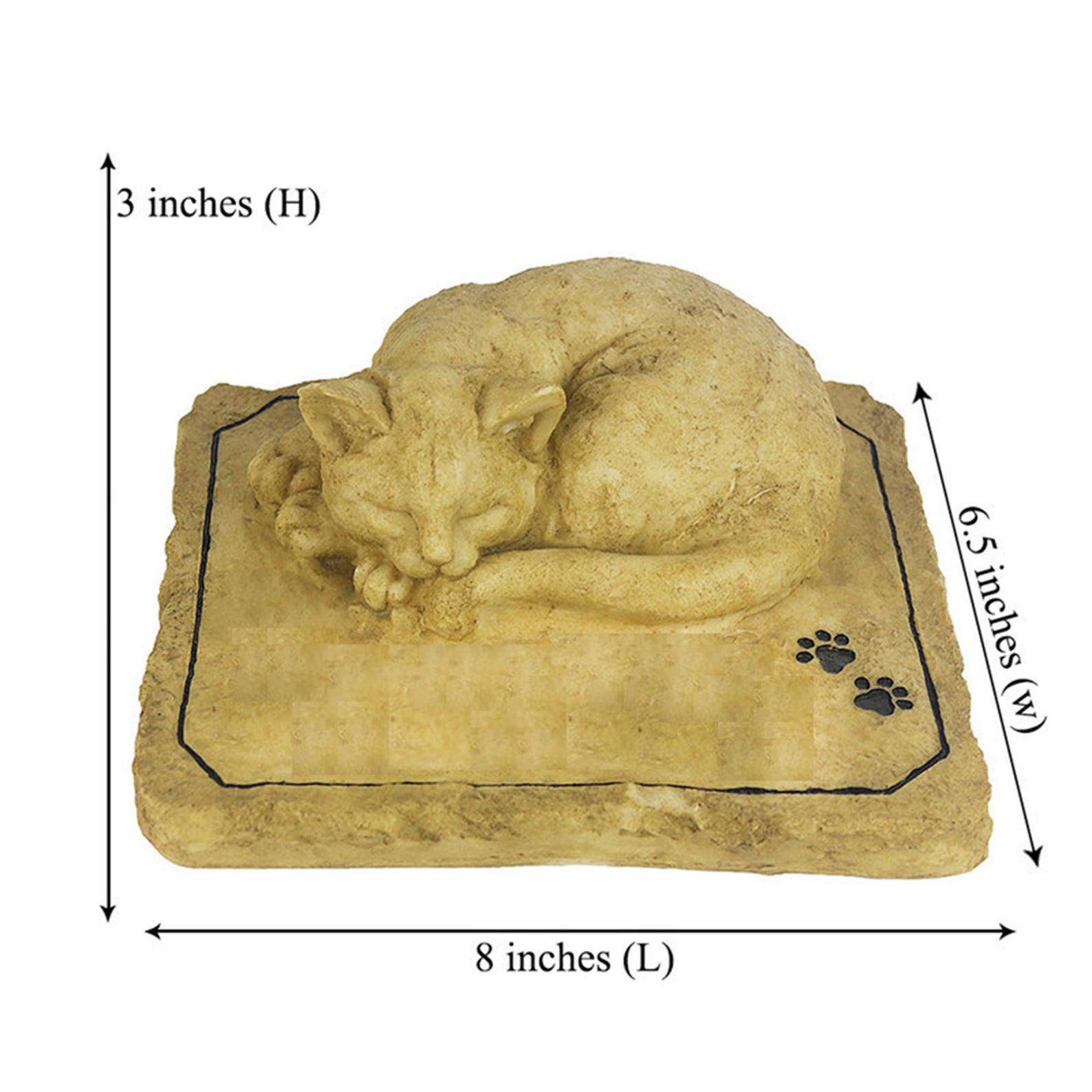 Personalized Cat Memorial Stones Garden Stones With Sleeping Cat Statue ...