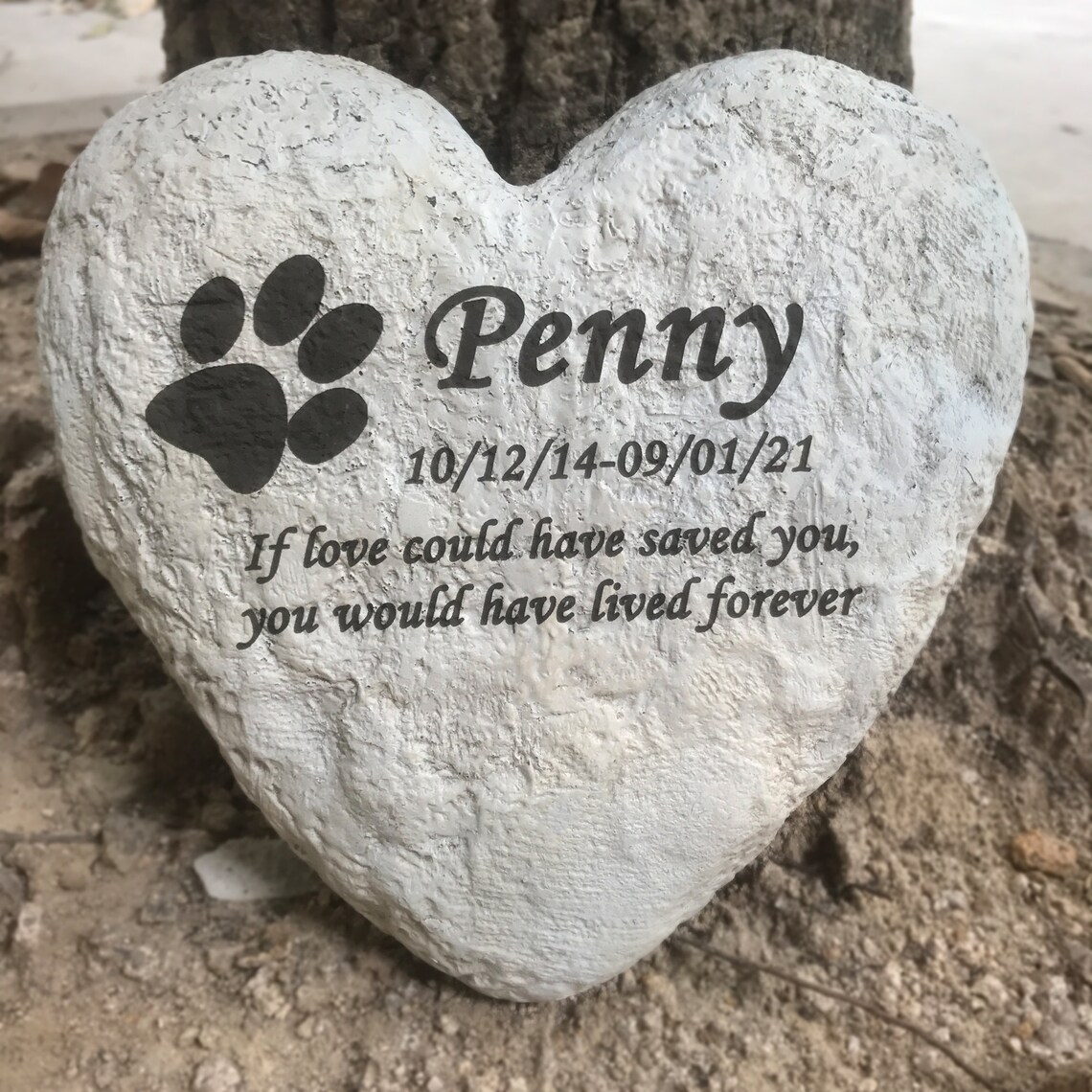 Personalized Dog Pet Memorial Stones Handpainted Garden Etsy