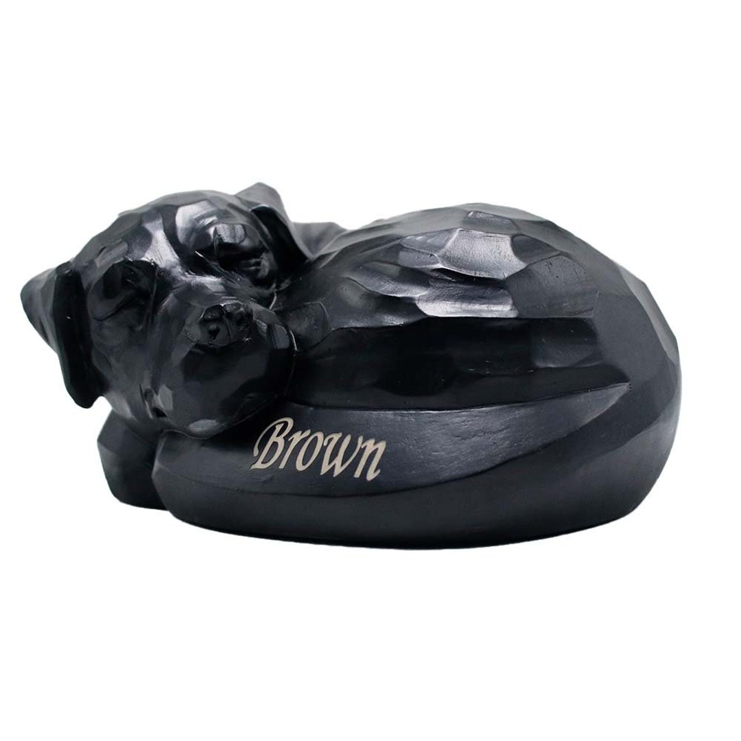 Personalized Dog Urns, Sleeping Resin Cremation Dog Urn, Dog Urns for