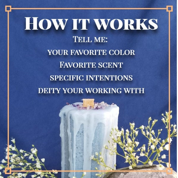 Custom Deity Candle, Magic Candles, Witchcraft Candle, Goddess Candle