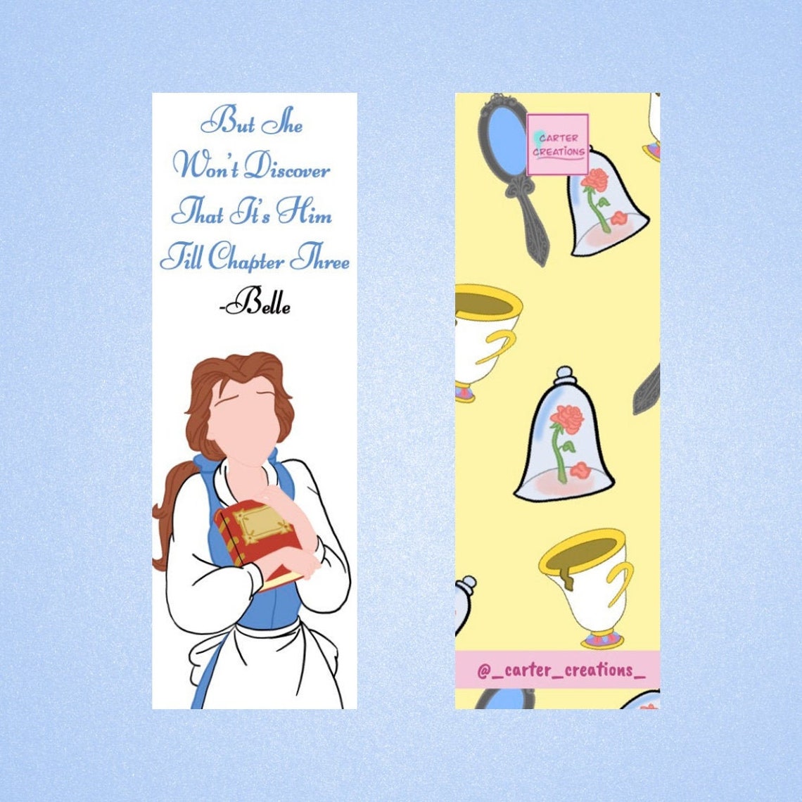 Belle Bookmark Beauty and the Beast Disney Inspired Custom | Etsy
