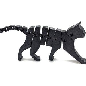 3D Printed Black Cat Flexible Statue, Cat Figurine, Cat Gift, Bendy Cat, Cat Lover, Cat Decor