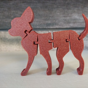 Chihuahua Flexible Figurine- 3D Printed, Choose Your Color