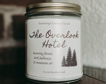 The Shining candle | Overlook Hotel book based Halloween candle | Rose, jasmine, ylang-ylang, spice | Soy wax | Bookish | Book themed horror