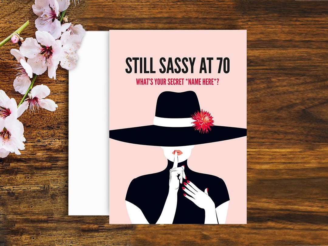 Personalised 70th Birthday Card for Her, Sassy Vintage Fashion - Etsy UK