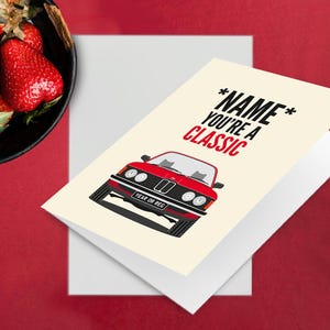 Personalised Classic BMW E21 Birthday Card bild 2