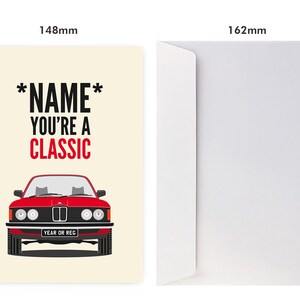 Personalised Classic BMW E21 Birthday Card bild 4