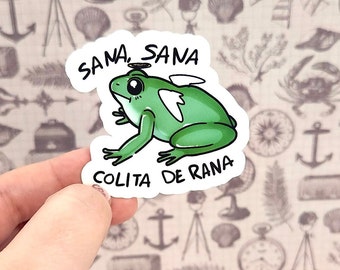 Frog Ranita Matte Vinyl Sticker – Waterproof, Laminated Design