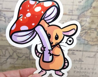 Mice Mushroom Sticker | Waterproof Die Cut Vinyl Art (Digital Art)