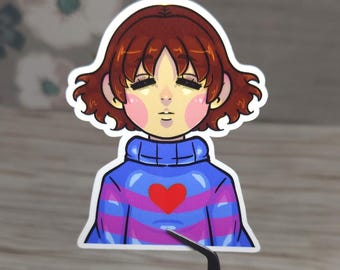 Fallen Humans Stickers: Frisk and Chara Die Cut Stickers