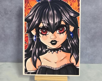 Alt Baddie Peach 5x7 Art Print