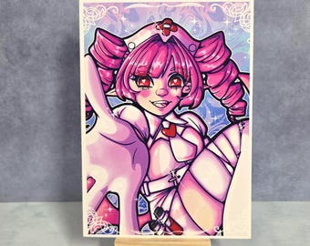 Pink Vampire cutie 5x7 Art Print