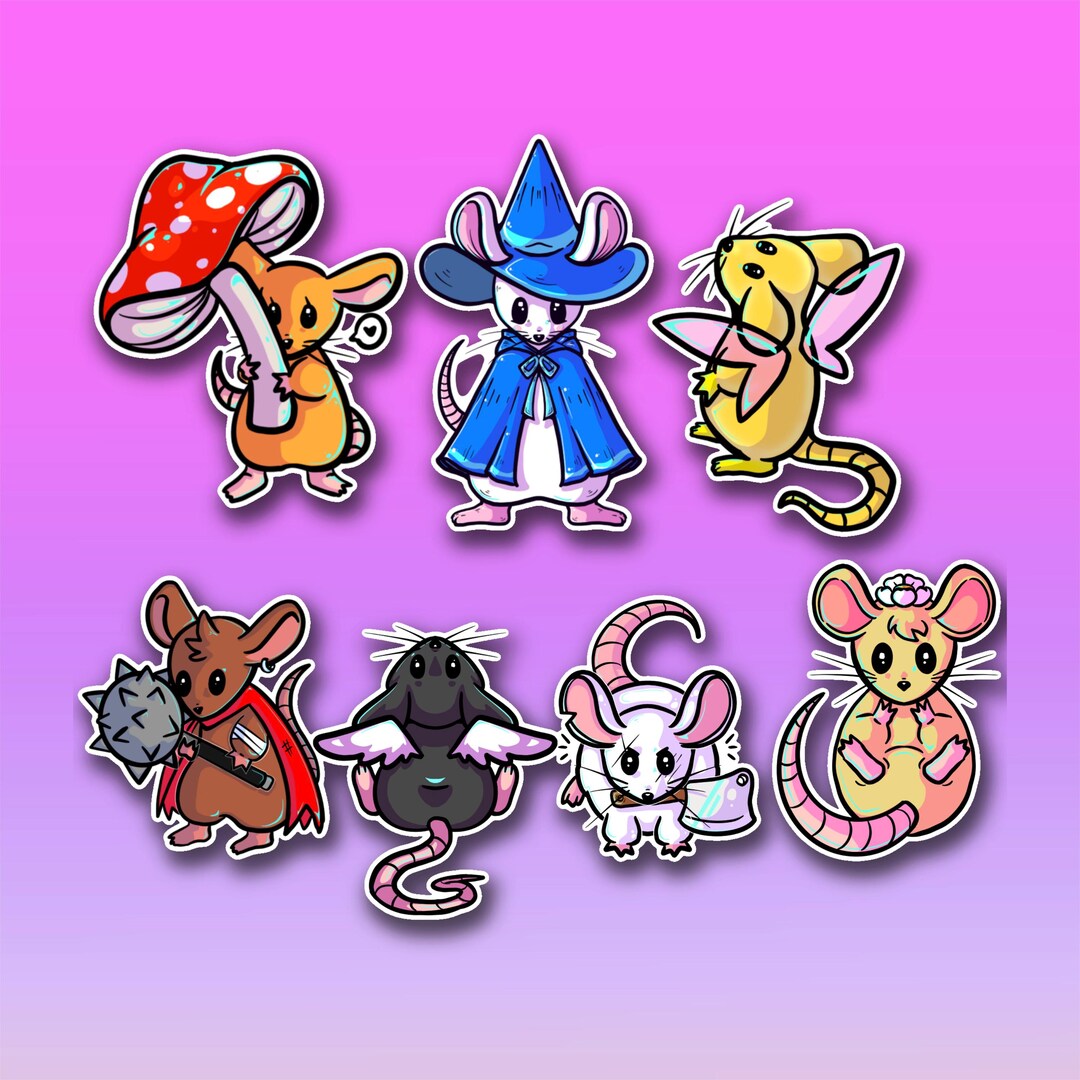 Mice Sticker Lab Little Mice Sticker Set Die Cut Stickers - Etsy