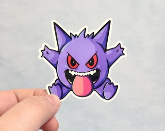 purple ghost die cut sticker