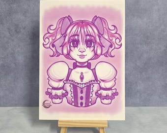 Pink magical girl 5x7 Art Print