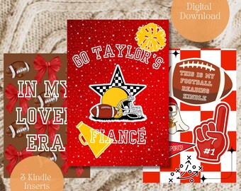 Football Kindle Insert |Digital Printable eReader Decor |Aesthetic Kindle Case Insert | TS12 Kindle Paperwhite Oasis Scribe Download|Bookish