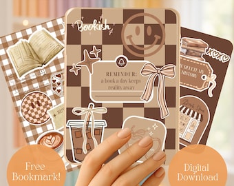 Kindle-inzet met gingang | Gezellig leesgrage Kindle-decor | Afdrukbare Kindle Paperwhite, Oasis & Scribe-inzetstuk | Digitale download van esthetische eReader