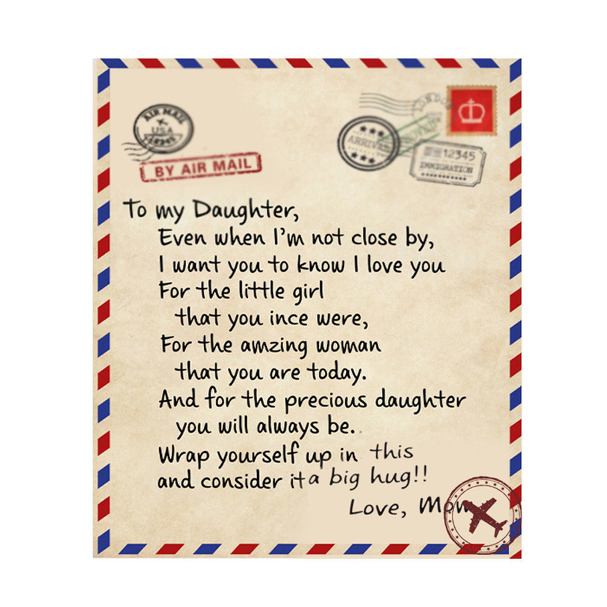 Love Letter Blanket Personalized Gift for Mom Woven Etsy