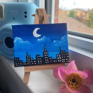 Mini Desk Decor Painting with Easel Included image 1