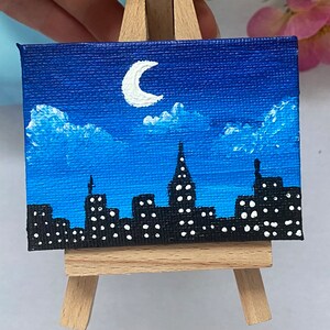 Mini Desk Decor Painting with Easel Included image 3