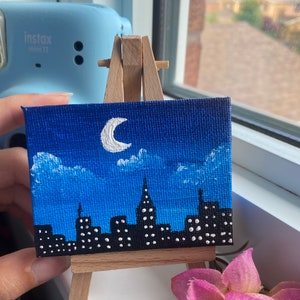 Mini Desk Decor Painting with Easel Included image 2