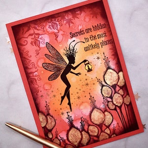 Carte de fée faite main, fée avec lanterne, carte d'anniversaire, carte vierge, carte de fille, carte de garçon, carte magique, carte magique, carte de voeux