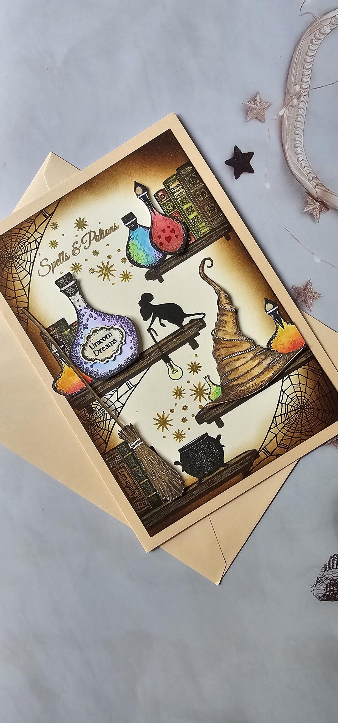 Handmade Wizarding Spells and Potions Card, Halloween, Birthday ...
