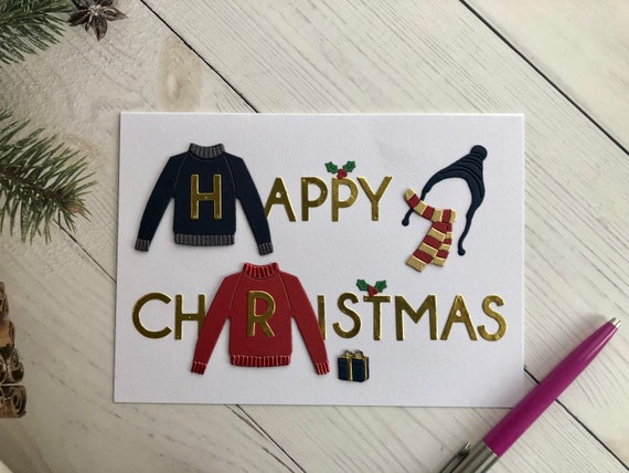 Wizarding Christmas Jumper Card, R & H Christmas cards