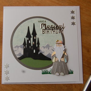 Cartão de bruxo feito à mão (vários designs), cartão de escola de bruxo, cartão de aniversário, cartão em branco, para ele, para ela, cartão mágico, cartão de desejos