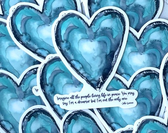 Imagine Heart Sticker