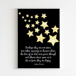 Star Watercolor Print- Loss of a Loved One Eskimo Proverb