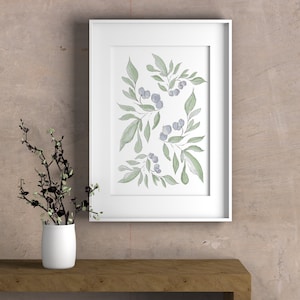 Old fashion blueberry Print