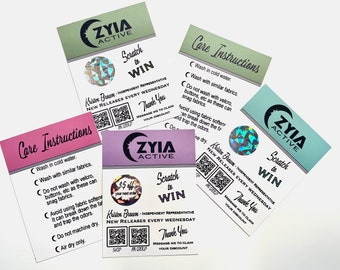 Set of ZYIA Scratch - Off Discount Cards - Personalized