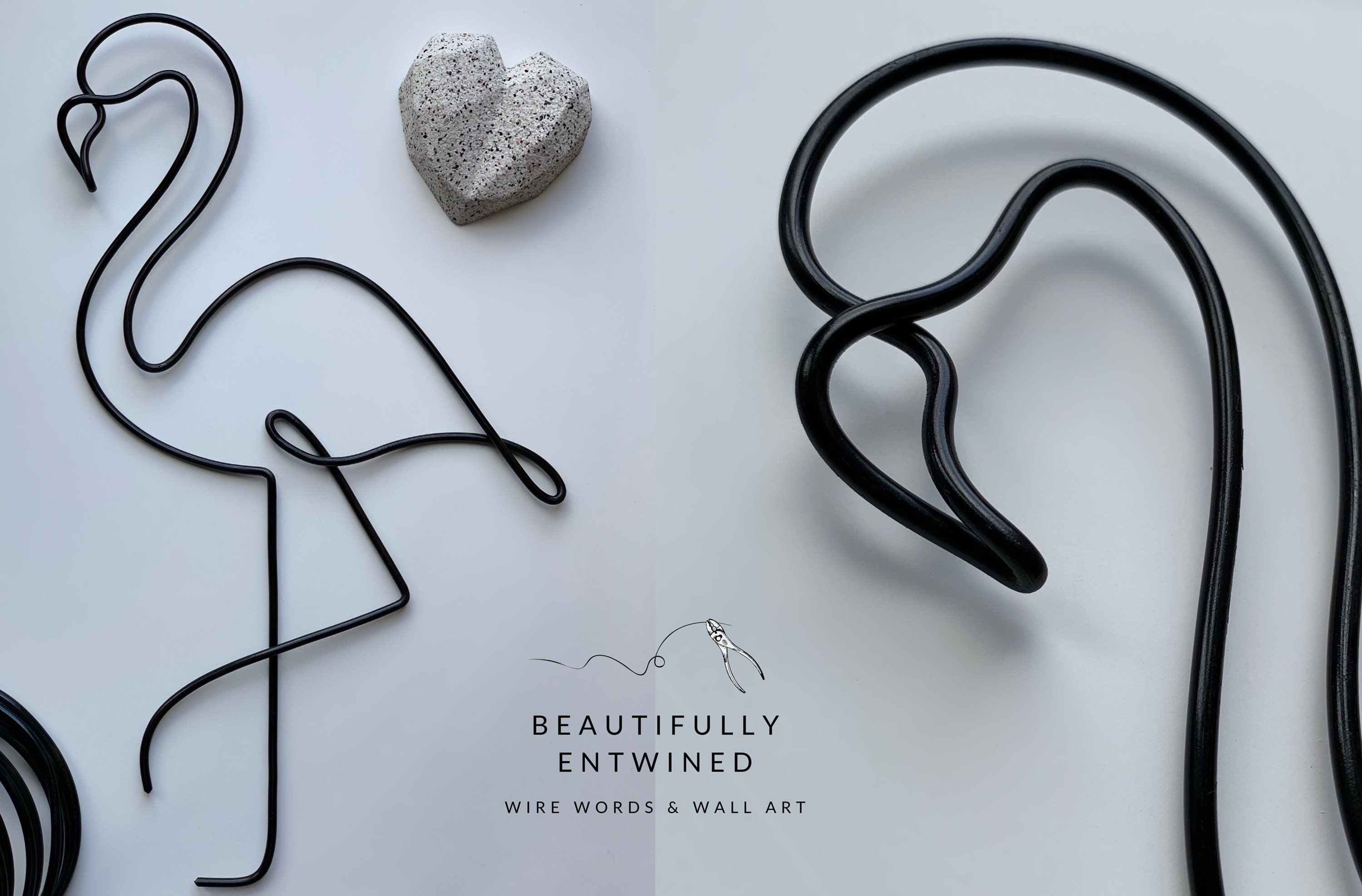 Flamingo Wire Wall Art Decor Etsy