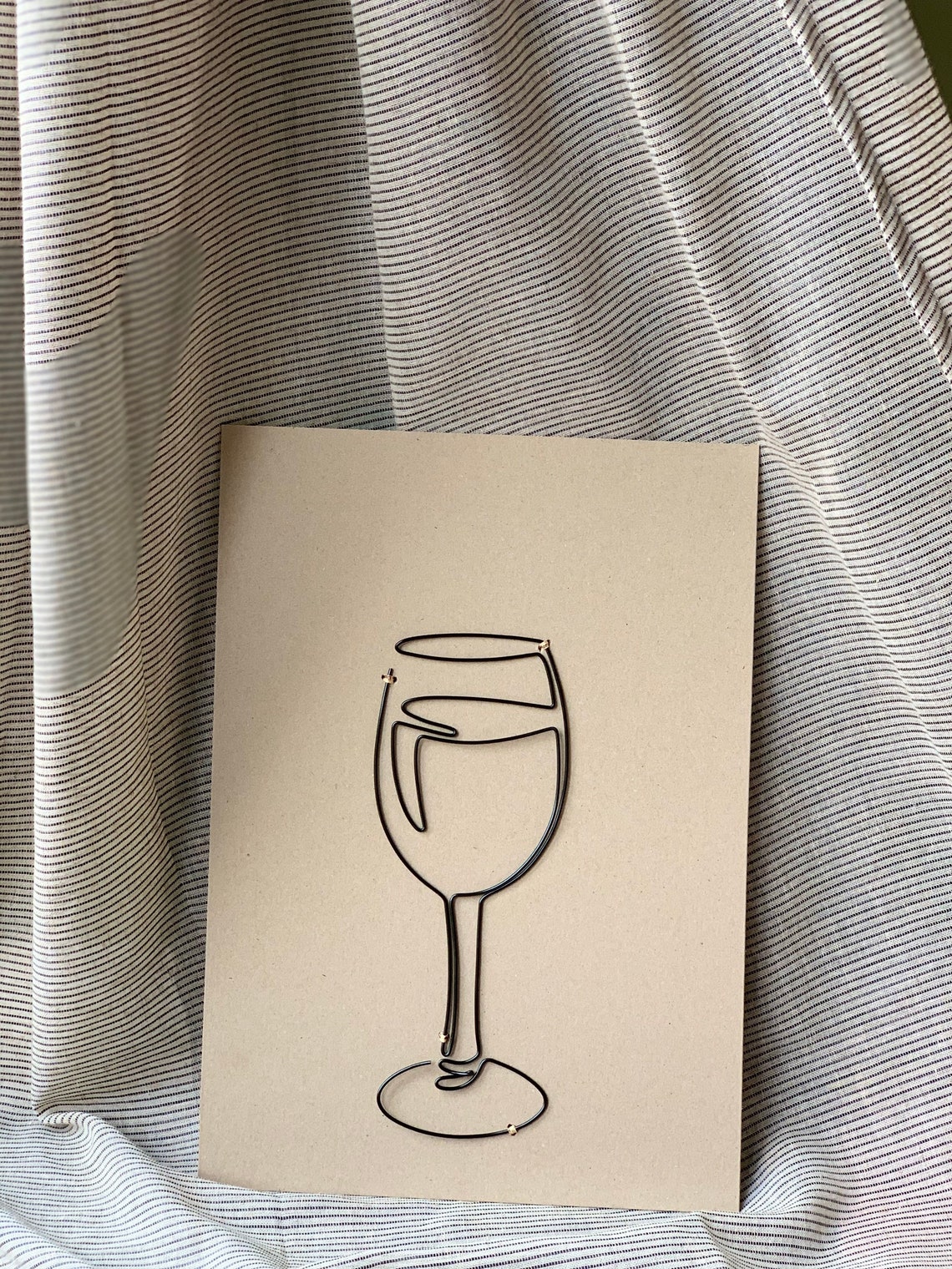 Wire Wine Glass Handmade Wire Wall Art Home Decor Gift Bar Etsy