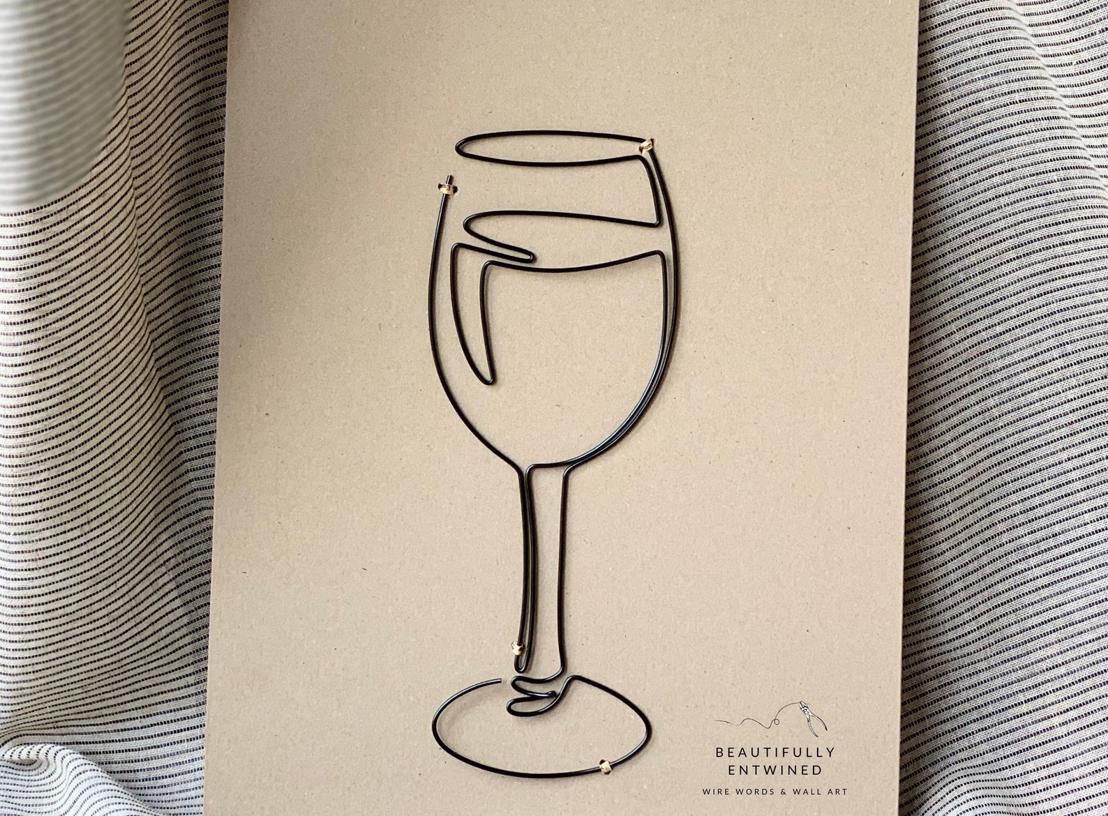 Wire Wine Glass Handmade Wire Wall Art Home Decor Gift Bar | Etsy